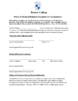 3 Becker Medical Or Religious Waiver Form