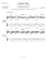Adalette Waltz Key Gmaj High G Ukulele & Low G Ukuele Duet & Baritone Ukulele Duet (W Links)