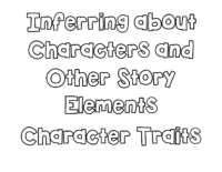 Bulletin Board Chart Inferring About Characters And Other Story Elements