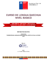 Modulo Del Curso Quechua Metodo Pachacutec