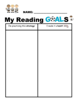 My Reading Goals Student Sheet Stoh