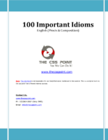 100 Important Idioms