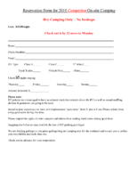 2015 Onsite Camping Form