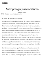 Arizpe Antropologi A Y Nacionalismo Nexos