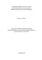 Clımaco Assıs, Danilo De TráFico De Mulheres, NegóCios De Homens Leituras Feministas E PóS Coloniais Sobre Homens, As Masculinidades E O Masculino(2009)