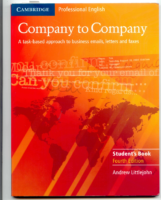 Company To Company A Task Based Approach To Business Emails, Letters And Faxes İn English Student’s Book