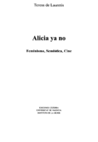 De Lauretıs, Tereza De Alicia Ya No Feminismo, Semiotica,Cine 2000(2)