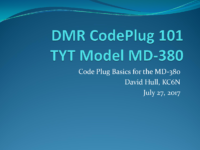 Dmr Codeplug 101 Tyt 20170120