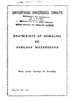 Eraybixinta Af Somaliga Ee Hawlaha Wasaradaha