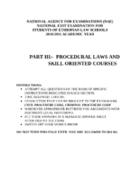Exit Exam Procedural Laws 2011
