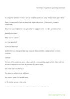 Formation Of Questions Grammar Worksheet (1)
