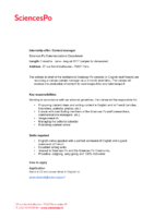 Internship Content Manager Sciences Po