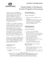 Levels Of Cognitive Functioning Handout