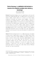 Merıno, Noemí Sanz Donna Haraway La RedefinicióN Del Feminismo A TravéS De Los Estudios Sociales Sobre Ciencia Y Tecnologia(2011)