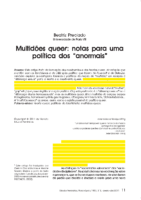 Precıado,Beatriz MultidõEs Queer Notas Para Uma PolíTica Dos Anormais(2003)
