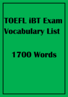 1700 Toefl Words