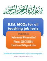 B.Ed Mcqs For Educators And All Other Teaching Jobs