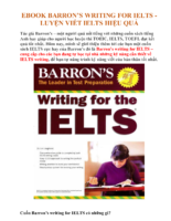 Ebook Barron’s writing for IELTS – Luyện viết IELTS hiệu quả
