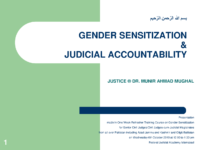Gender Sensıtızatıon & Judıcıal Accountabılıty Ssrn İd1911622