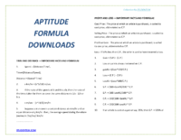 Important Formula For Quntitative Aptitude Bank Exams