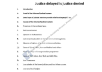 Justice Delayed Justice Denied