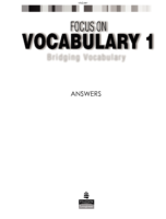 1-1- Focus On Vocabulary 1 – Answer Key