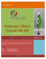 111998943 Pakistan Affairs Solved Mcqs A Complete Package