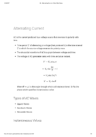 16 Alternating Current Entry Test Notes