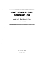 [Akira Takayama] Mathematical Economics