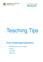 Cambridge English Advanced Cae From 2015 Teaching Tips