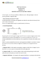 Cbse Class X Science Chap 13 Magnetic Effects Of Electric Current Revis(1)