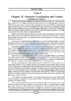 Chemical Coordination And Control