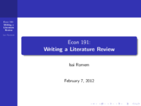 How To Write Literature Review