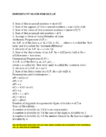 Important Math Formulae By Das Sır For Clat 2015