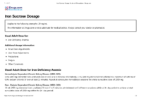 Iron Sucrose Dosage Guide With Precautions Drugs.Com