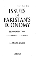 Issues İn Pakistan Economy By S Akbar Zaidi