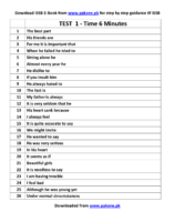 List Of English Sentences