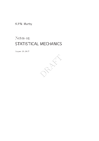 Notes On Statıstıcal Mechanıcs