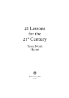 21 Lessons For 21 Century