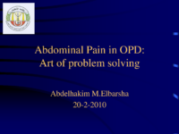 Abdominal Pain İn Opd