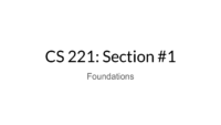 Cs 221 Foundations