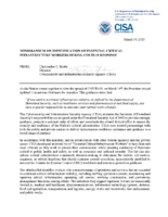Cısa Guidance On Essential Critical Infrastructure Workers 1 20 508C