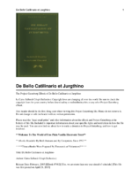 De Bello Catilinario Et Jurgthino