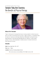 Flyer Senator Toby Ann Stavisky