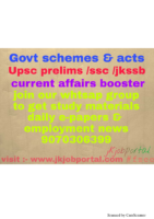 Govt Schemes & Acts 2018