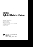 High Yield Behaivoral Science 2Nd Ed