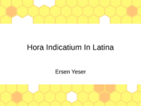 Hora İndicatium İn Latina
