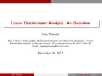 Linear Discriminant Analysis An Overview