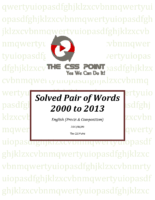 Solved Pair Of Words From 2000 To 2013