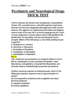 1 QE Therapeutic Psychiatric and neurological MOCK Test Q&A Nov 201395